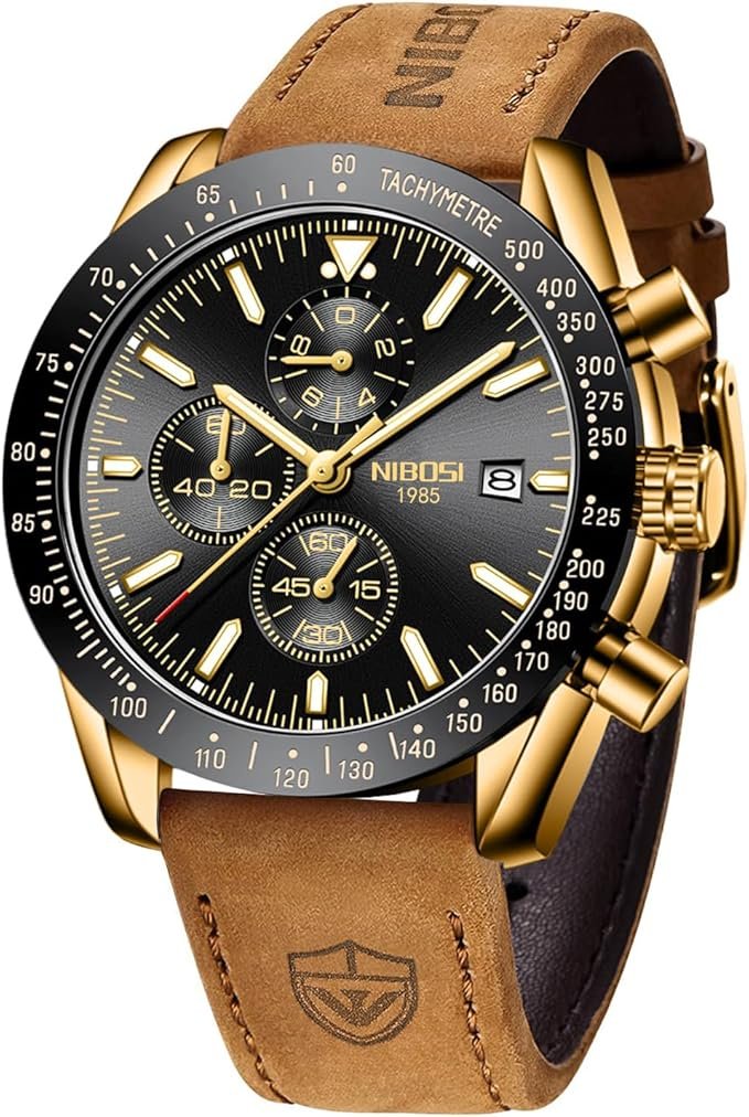 Relojes de Hombre analógicos de Cuarzo cronógrafo Resistente al Agua Fecha Luminosa Oro Rosa Plata Reloj de Pulsera Hombre Moda Casual Relojes para Hombres clásico Elegante