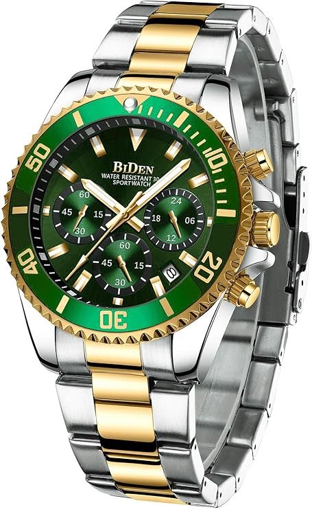 Reloj analógico de Cuarzo para Hombre con Correa de Acero Inoxidable