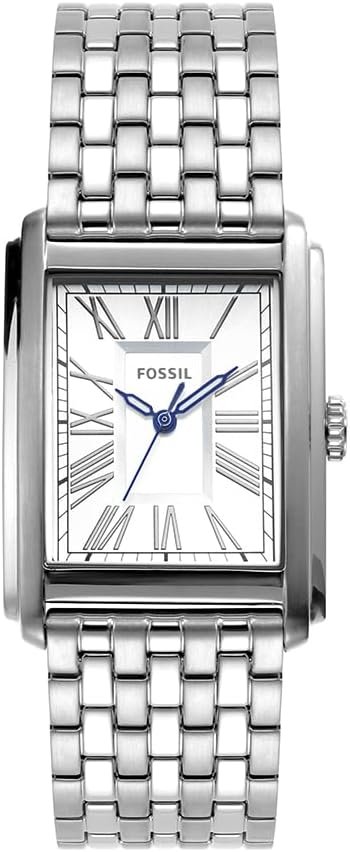 Fossil Reloj Carraway para Hombre, Movimiento de Cuarzo de Tres manecillas con Correa de Piel o Acero Inoxidable