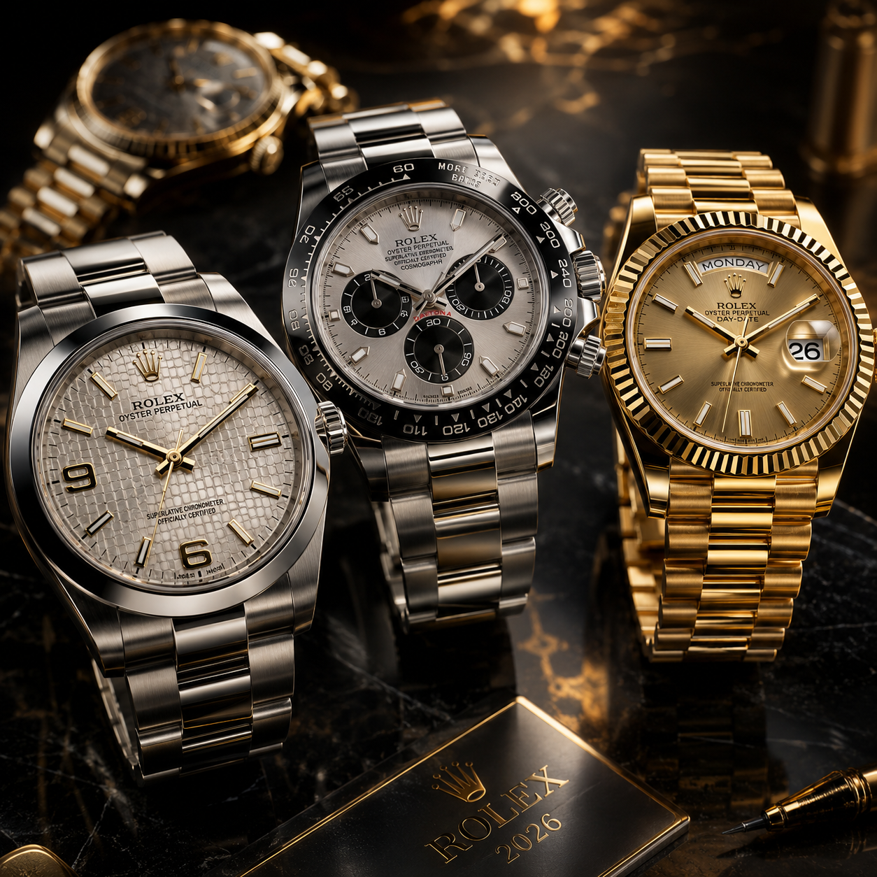 Rolex 2026, Rolex Oyster Perpetual, Rolex Daytona, Rolex Day-Date 40, Rolex Datejust, Rolex Yacht-Master II, Rolex Rolesium, Jubilee Gold, novedades Rolex, relojes de lujo, alta relojería, lanzamientos relojeros 2026