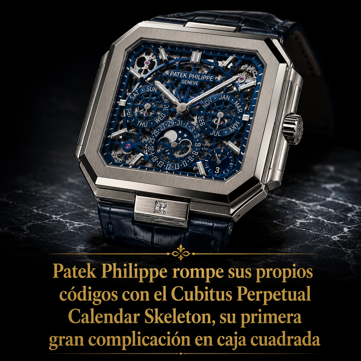 Patek Philippe rompe sus propios códigos con el Cubitus Perpetual Calendar Skeleton, su primera gran complicación en caja cuadrada